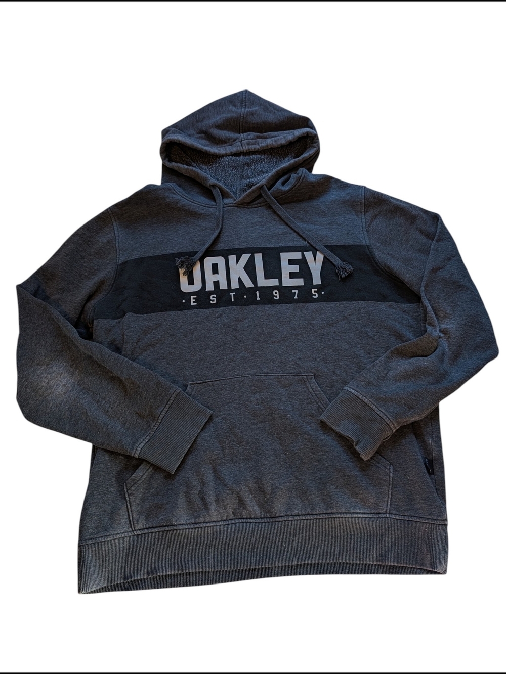 Oakley Men's Gray Pullover Hoodie with Logo